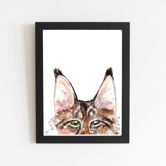 Other - Maine Coon Cat Watercolor Art Print